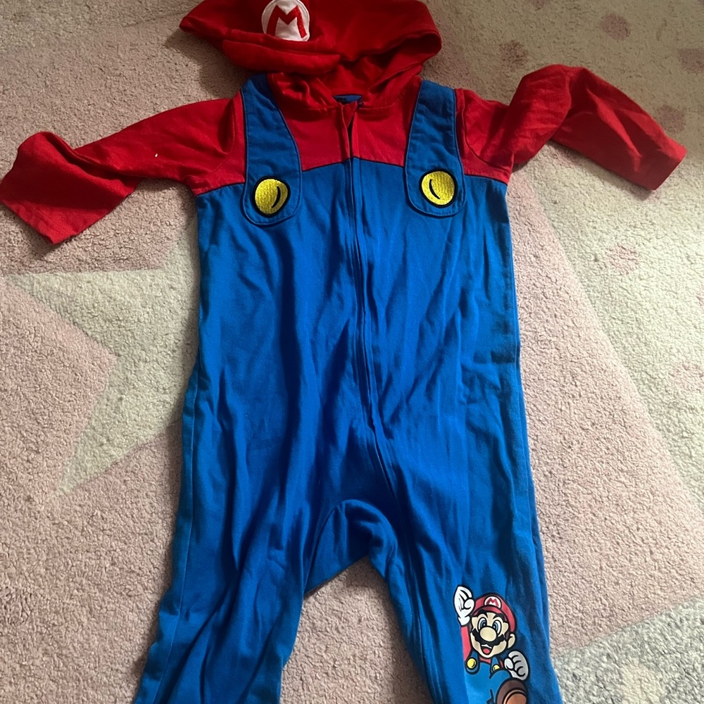 Super Mario zip up onesie